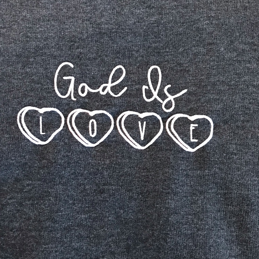 Women’s God is Love  Love In Faith Sweatshirt Size Medium - Picture 2 of 6